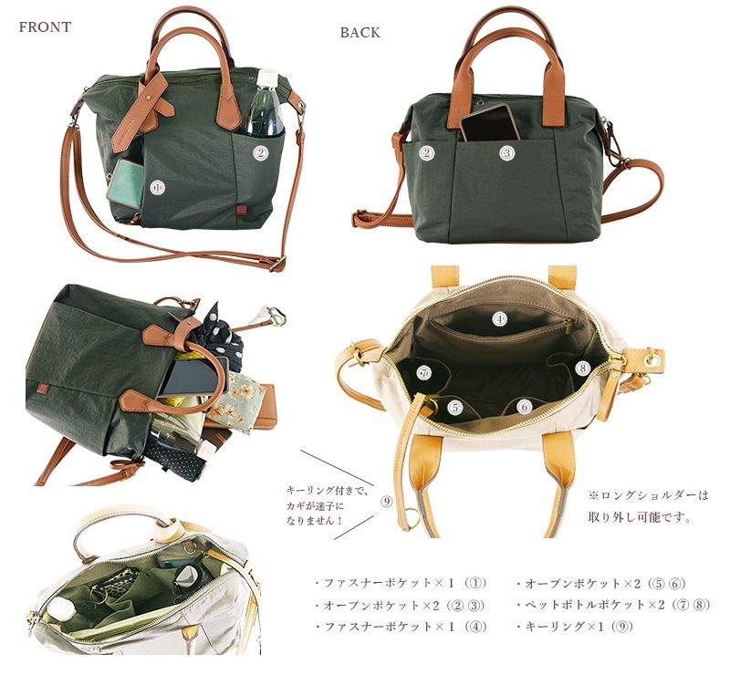 マカロニックスタイル / シワナイロンボックストート | BRAND