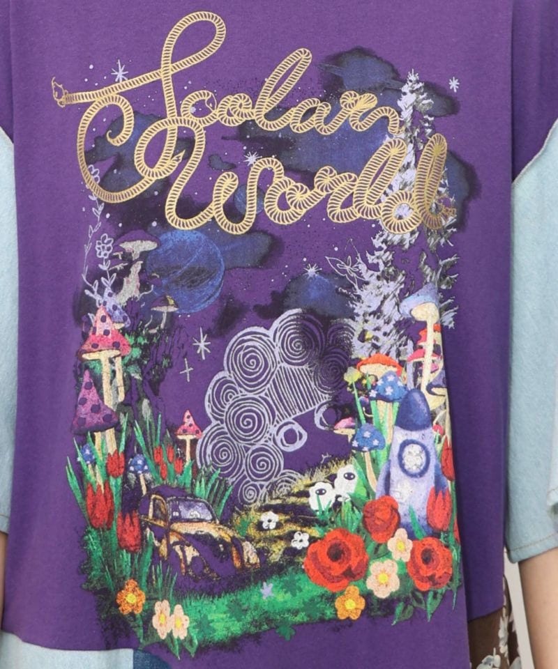 スカラー / リメイク風デニム切替 花柄ワンピース | BRAND