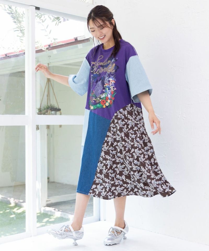 アトリエgg⭐︎花柄ワンピース(21) 全開カシュクールロングワンピース 花柄ワンピース Vネック[品番