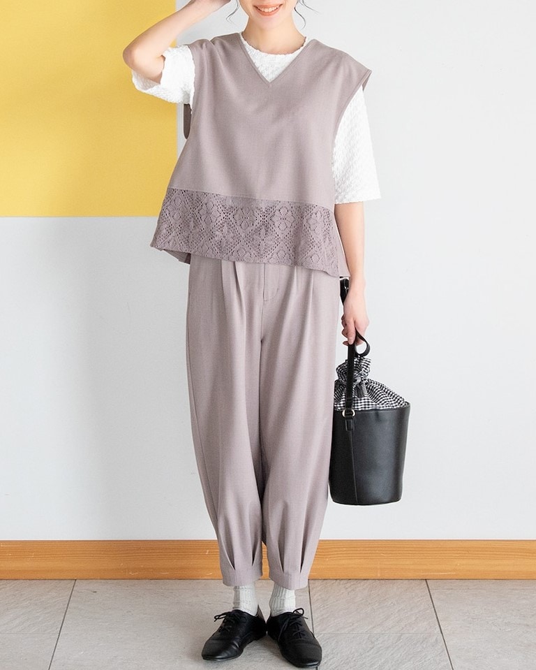 ケイット / プリーツ&レース2WAYベスト | BRAND,north object | アバン