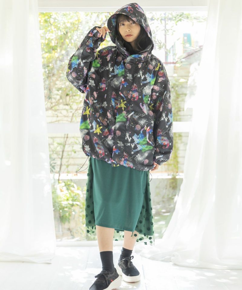 スカラー / ネコ宇宙柄裏フリース2WAYブルゾン | ITEM,Outer | アバン