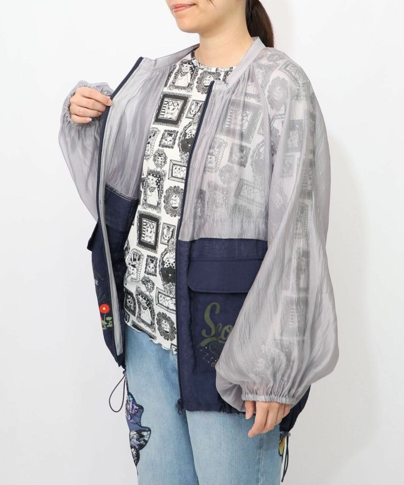 スカラー / バイカラーシアー切替 虎柄ブルゾン | BRAND,ScoLar