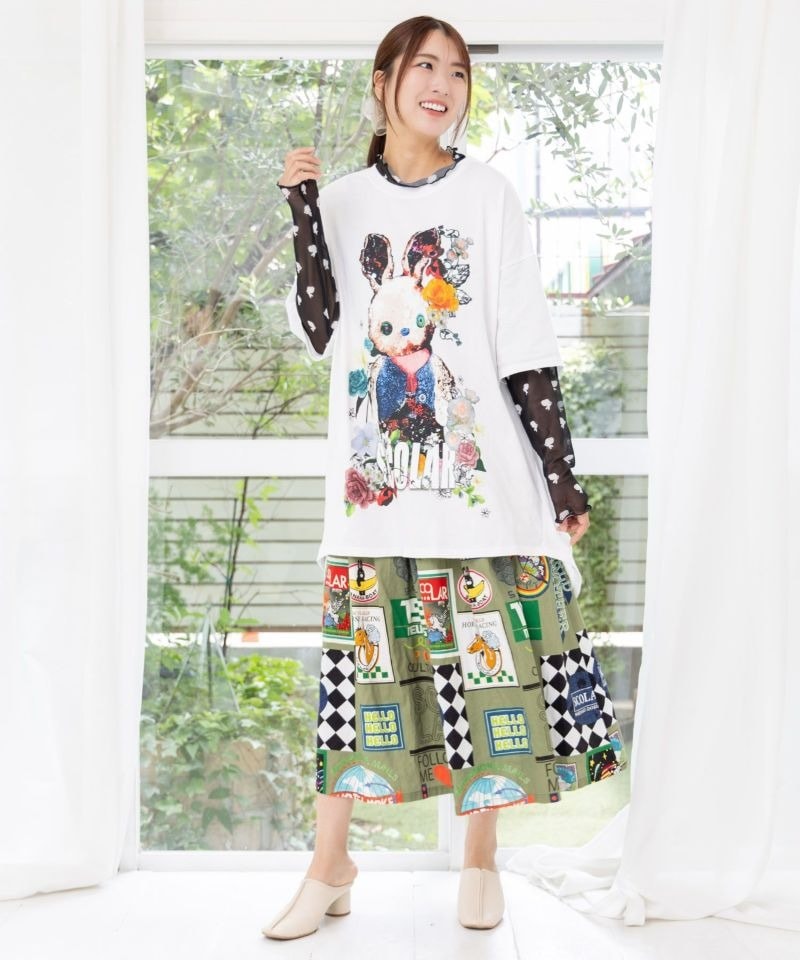 スカラー / ウサぬい柄レイヤード風 接触冷感チュニック | BRAND