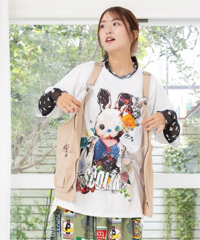 スカラー / ウサぬい柄レイヤード風 接触冷感チュニック | BRAND