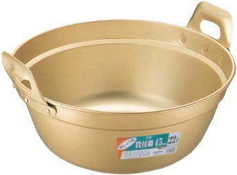 アカオアルミ　段付鍋　３３×１４㎝（６ℓ）　