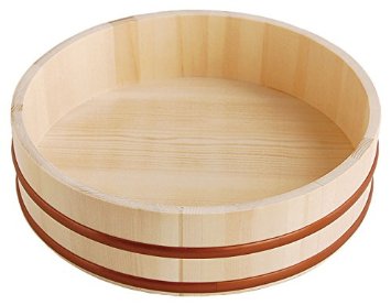 日本製手作り 椹・ミニ寿司飯台(銅タガ) φ39×H 10㎝ 約 1升