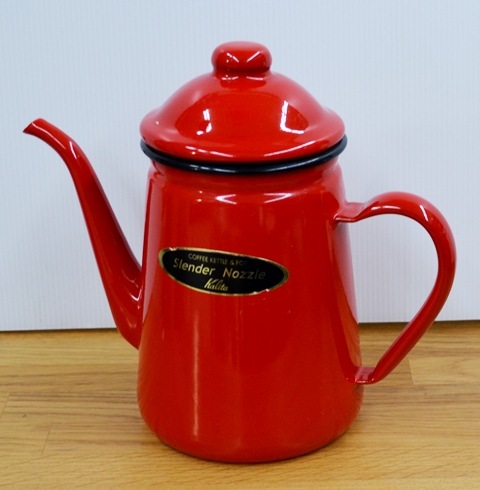 カリタ　細口　ホーローポット　1L　レッド