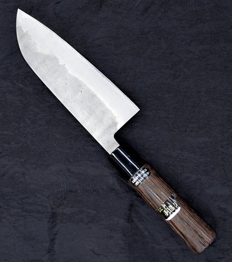 江戸手作り　光月作　栗柄鍛造　三徳包丁　