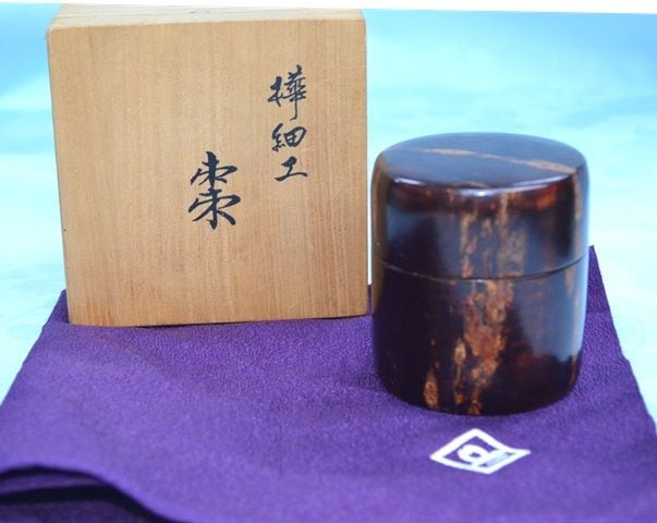 樺細工　棗　茶道具 桜皮細工 棗 （中蓋付き）（樺細工） | 角館桜皮細工センター