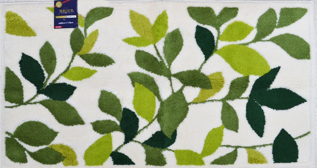 リーフグリーン 玄関マット 約60×110cm マットの高さ15mm　日本製