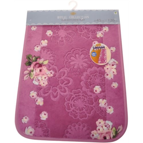 オカ　ロイヤルコレクション ドイリー キッチンマット 45×120cm ピンク（国産）　