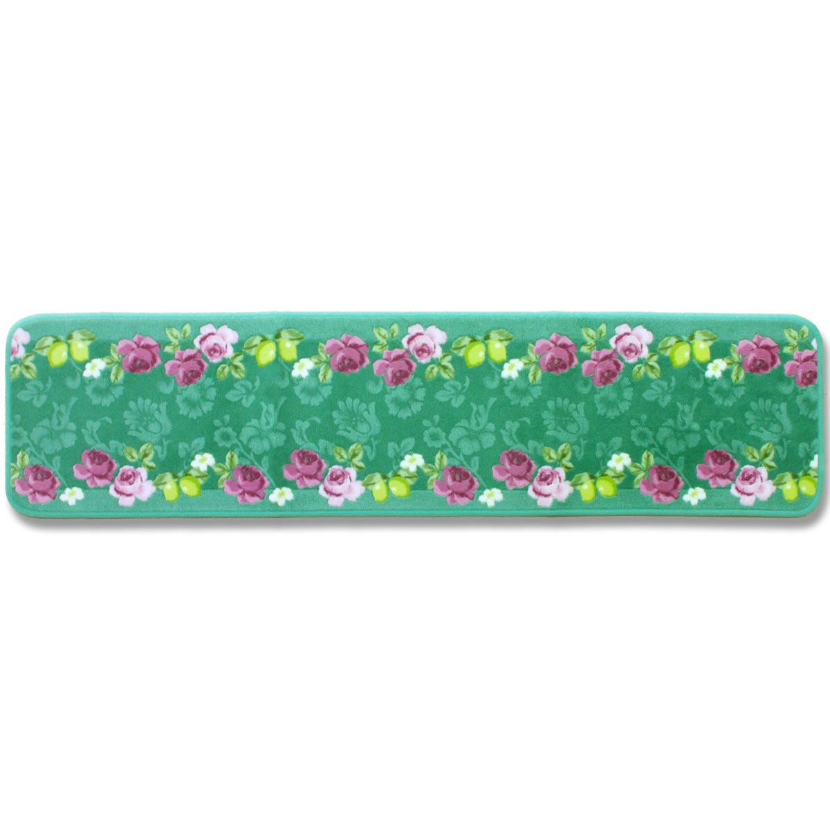 オカ ロイヤルコレクション アンサンブル キッチンマット 60×240cmグリーン(国産)