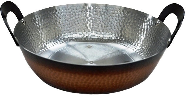 新光金属　純銅手打ち　IH対応てんぷら鍋　　２１㎝　　１.６ℓ