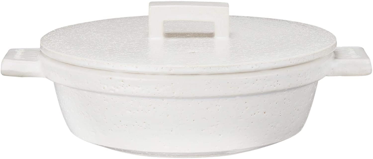 長谷園 　ビストロ土鍋　白　φ22.5×h10.5cm／1200ml／1.9kg NCK-02