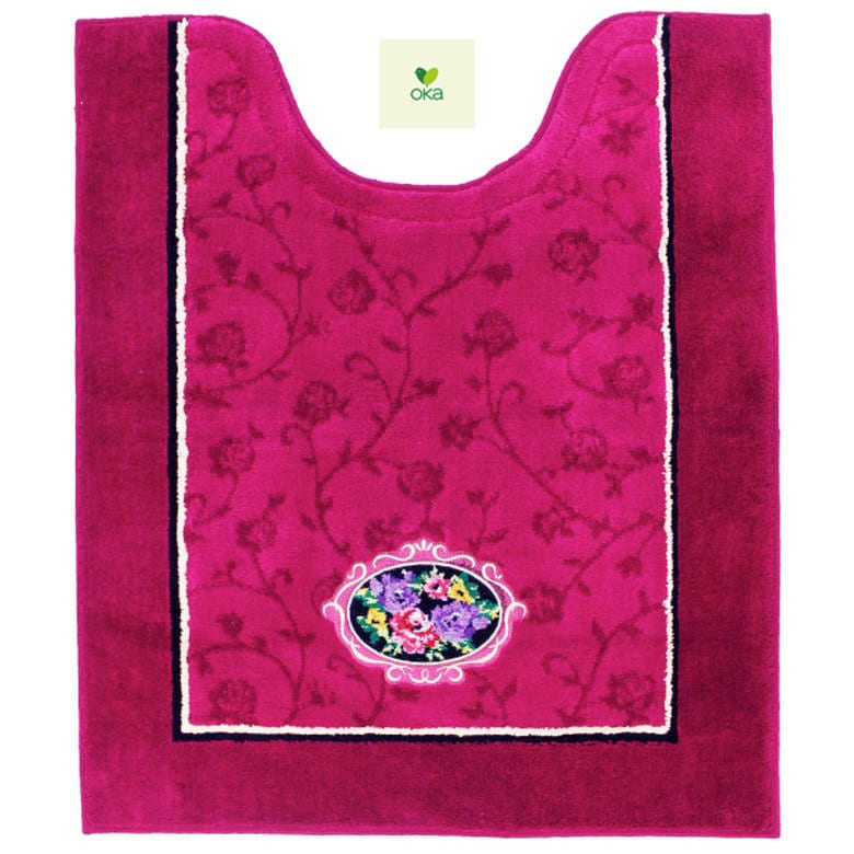 オカ　シェニールロゼ　トイレマット（ロング）85×67㎝　