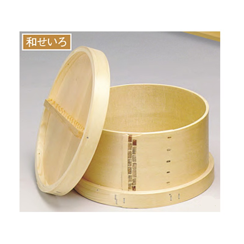 日本製 身・竹ス・蓋つき 木製せいろ 33cm(3.5升)
