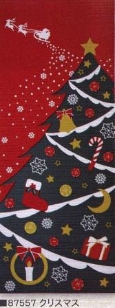 <四季彩布> タペストリーになる 手ぬぐい (和柄)　クリスマス