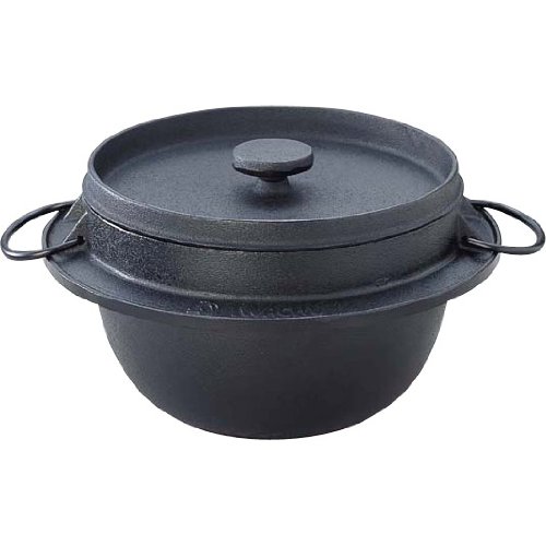 岩鋳　ごはん鍋　3合炊き　内径18㎝　深さ11㎝　28×22×13.5㎝