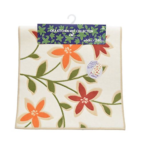 オカ　国産　パッションフラワー　キッチンマット　４５×１２０㎝　