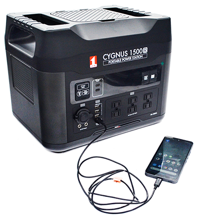 災害用バッテリー ポータブル電源PB-1500RA ソーラーパネルCYGNUS S200WA ポータブル電源専用バッグ 3点セット