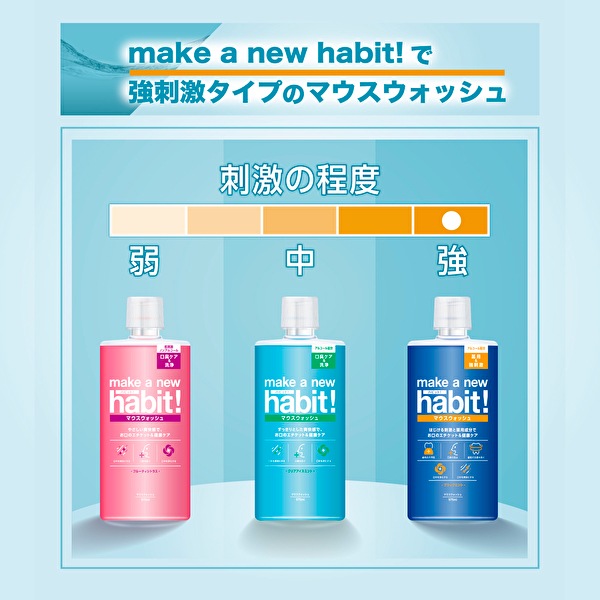 【30％オフ！在庫なくなり次第終了】　送料無料　ケース販売　マウスウォッシュ　メイクアニューハビット　ブラックミント　473ml×12個 (薬用）