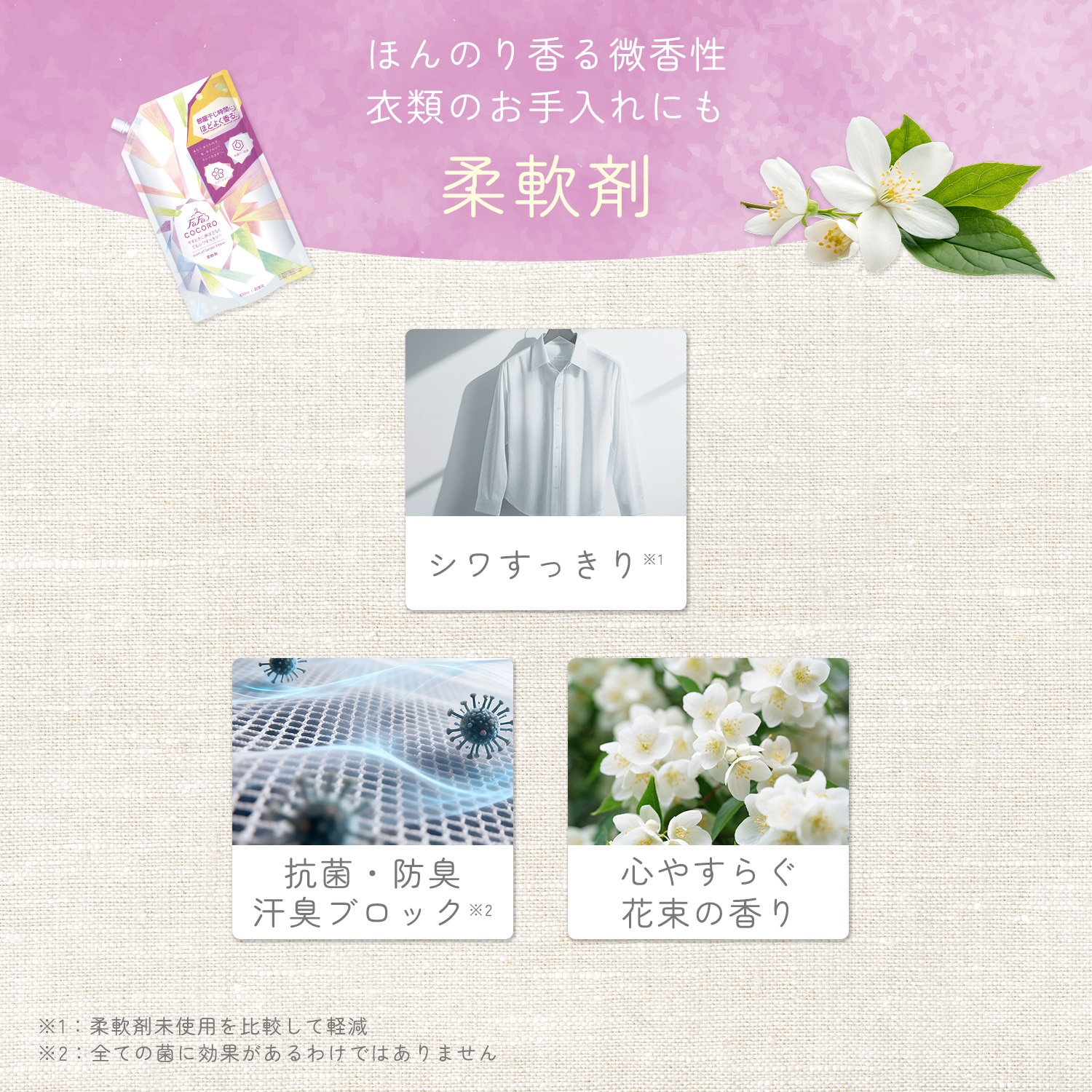 送料無料 ファーファココロ柔軟剤詰替4個セット S970315｜柔軟剤・洗剤