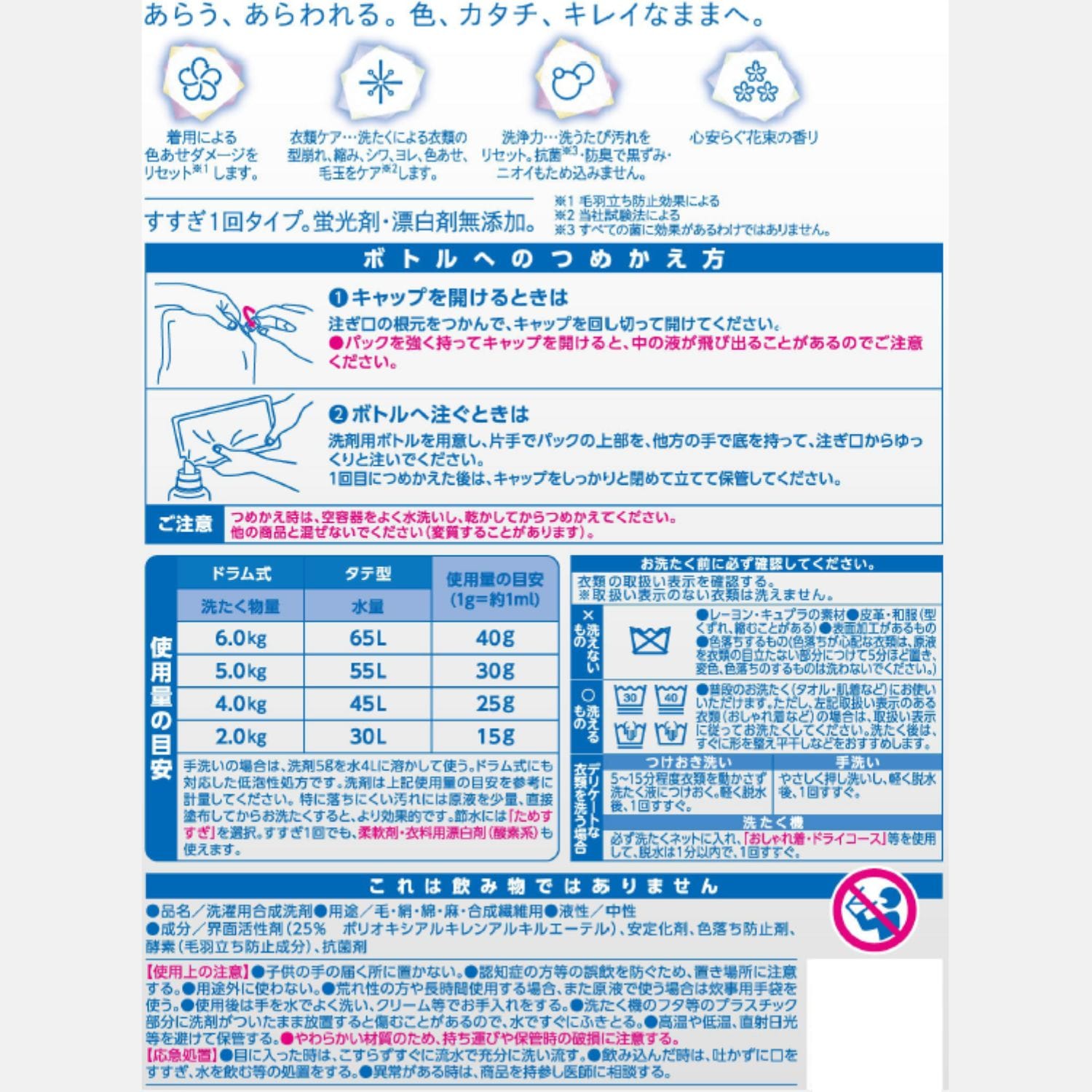 ファーファココロ洗たく用洗剤・柔軟剤詰替セット　S970318