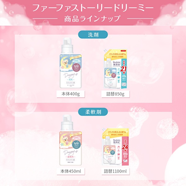 ※お1人様1点限り　2024年12月2日(月)20時販売開始　【数量限定】ファーファストーリー柔軟剤 ファーファ型ボトルさくらものがたり 450ml
