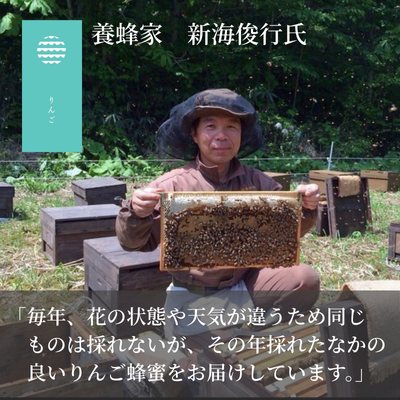国産はちみつ3種セット（りんご・ヘアリーベッチ・そば）