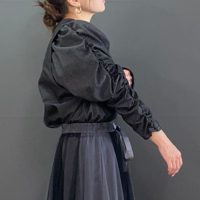 長袖 スリーブコンシャス ソフトデニム フリーサイズ 2024AW　新作　秋冬