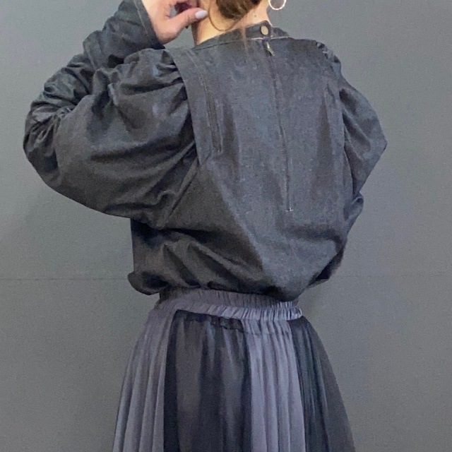 長袖 スリーブコンシャス ソフトデニム フリーサイズ 2024AW　新作　秋冬