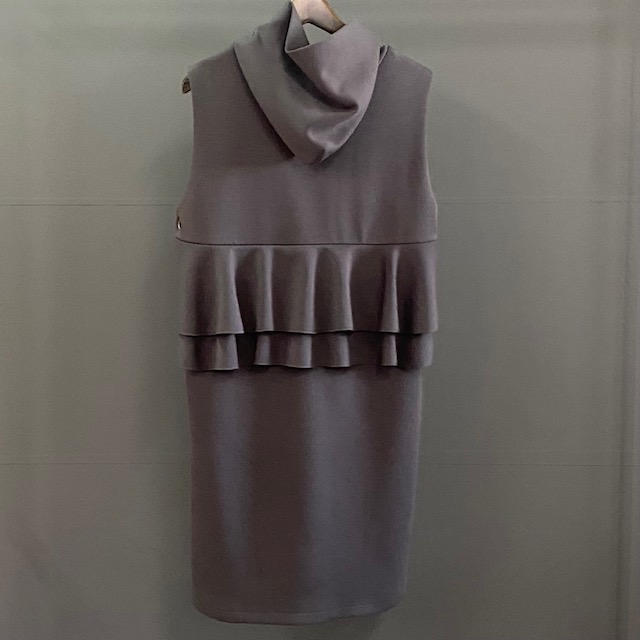 バックフリル ロング ジレ ベスト フリーサイズ 2024AW　新作　秋冬