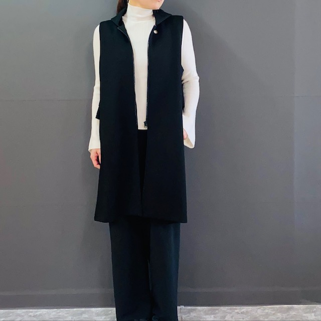 2021AW yori バッグティアードフリル　ポンディングロングジレ　ベスト 2021AW yori バッグティアードフリル ポンディングロングジレ