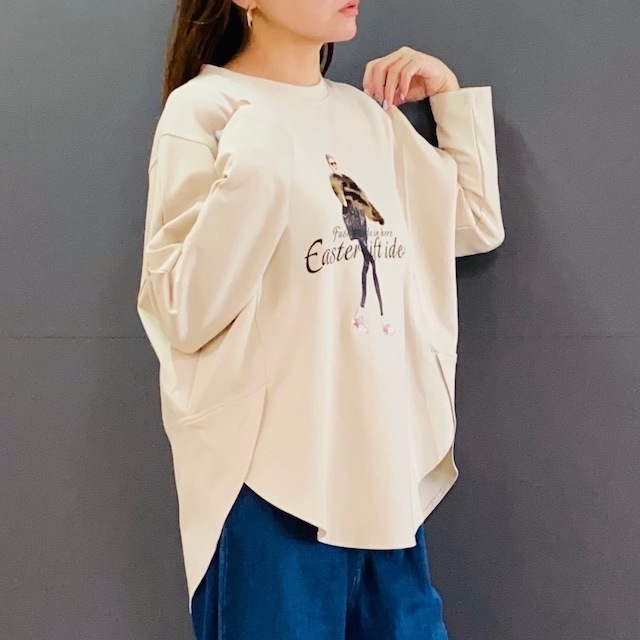 プリント ロゴ ロンT  2024AW　新作　秋冬