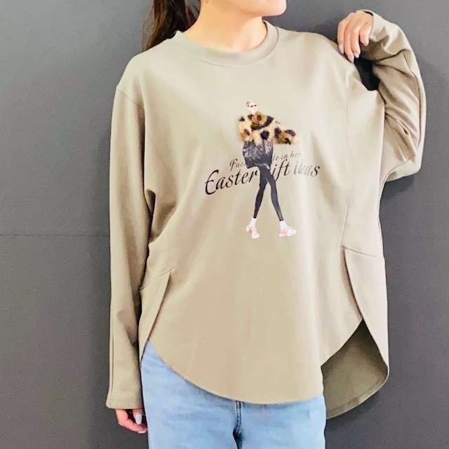 プリント ロゴ ロンT  2024AW　新作　秋冬