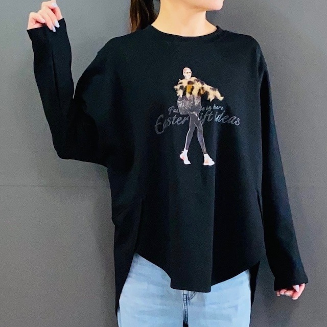 プリント ロゴ ロンT  2024AW　新作　秋冬