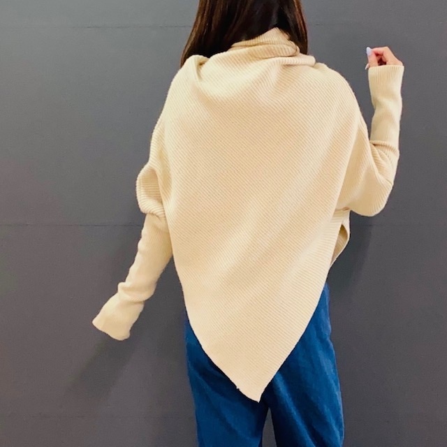 アシンメトリー タートル ニット 2024AW　新作　秋冬