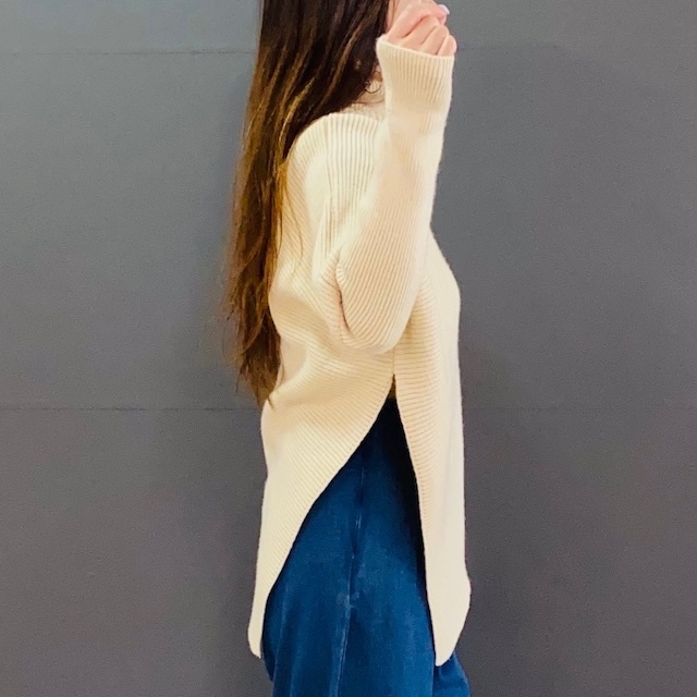 アシンメトリー タートル ニット 2024AW　新作　秋冬