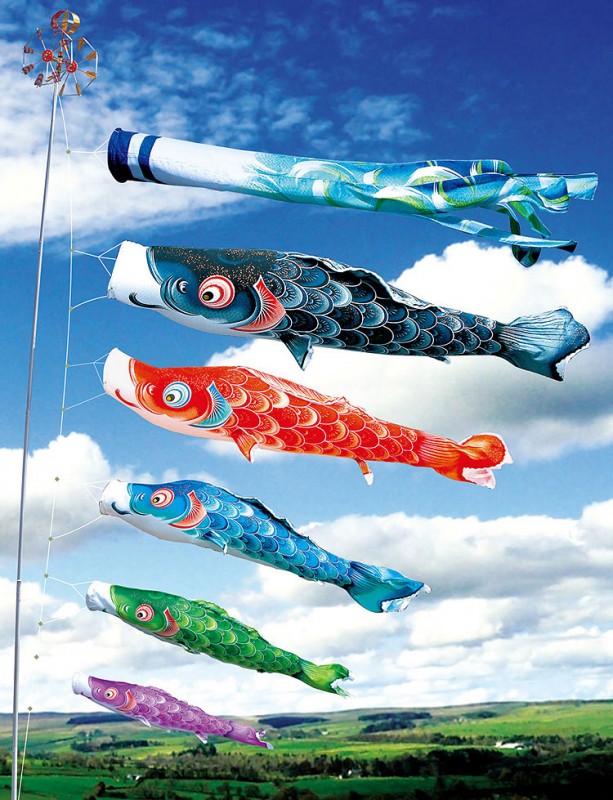 徳永鯉　鯉のぼり　風舞い　3M 薫風の舞い鯉 風舞い 3mセット （鯉4匹） | 02_大型鯉のぼり,風舞い鯉