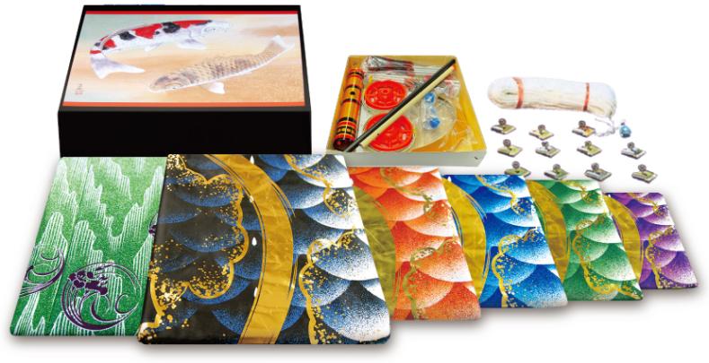 金彩弦月之鯉 豪 8mセット （鯉5匹） | 02_大型鯉のぼり,豪 | 創業1923