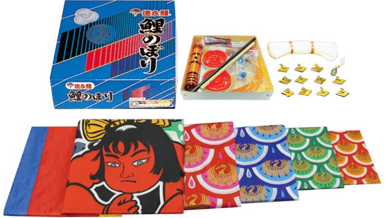 金太郎　鯉のぼり　レトロ　6m まとめ売り 金太郎ゴールド鯉 6mセット （鯉5匹） | 02_大型鯉のぼり,金太郎
