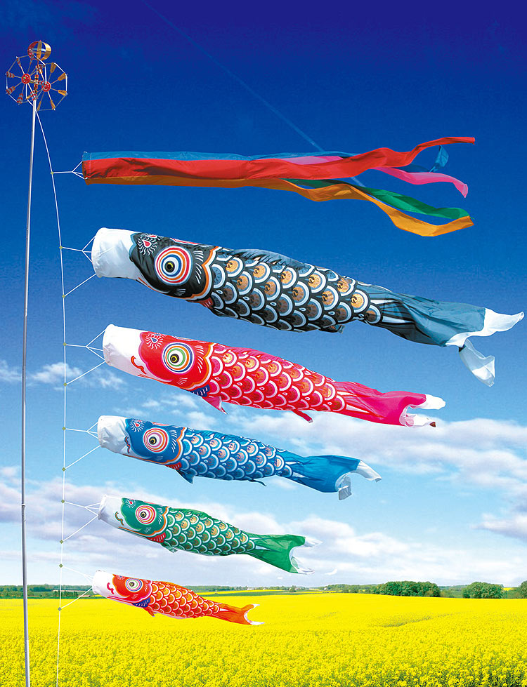 7mゴールド鯉のぼりセット ゴールド鯉 7mセット （鯉3匹） | 02_大型鯉のぼり,ゴールド鯉 | 創業
