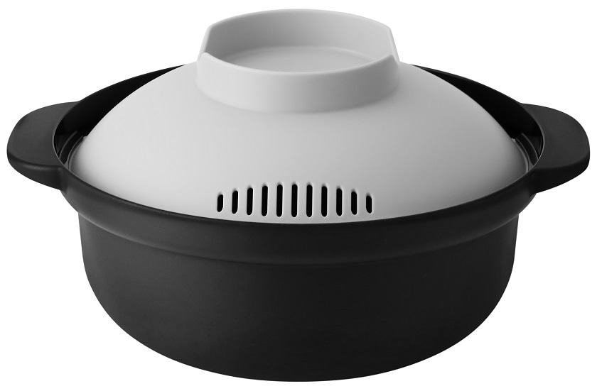 らくチン！レンジ鍋レコポ ブラック