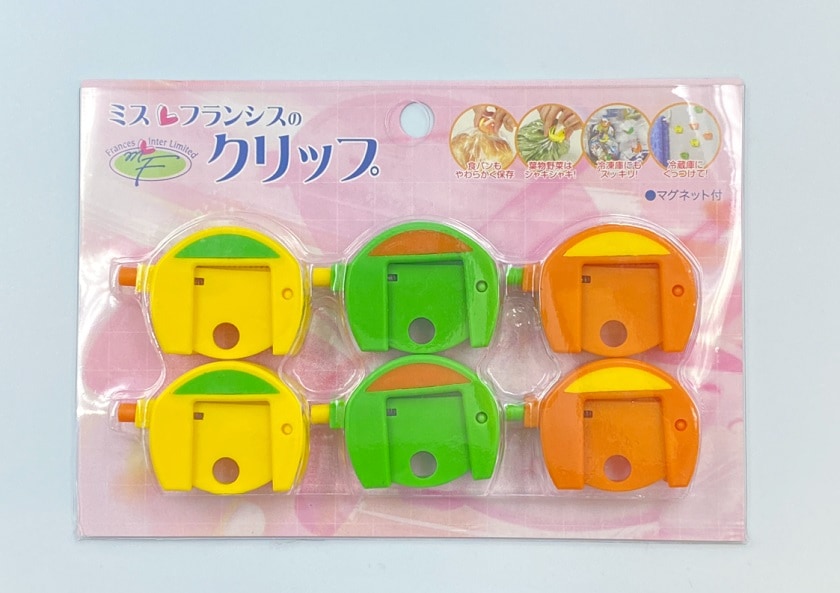ミスフランシスのクリップ6個入り　普通袋用6個入り