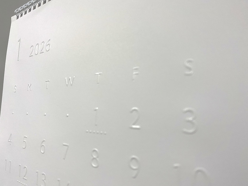 商品写真 バリアフリーカレンダー2026 白地タイプ