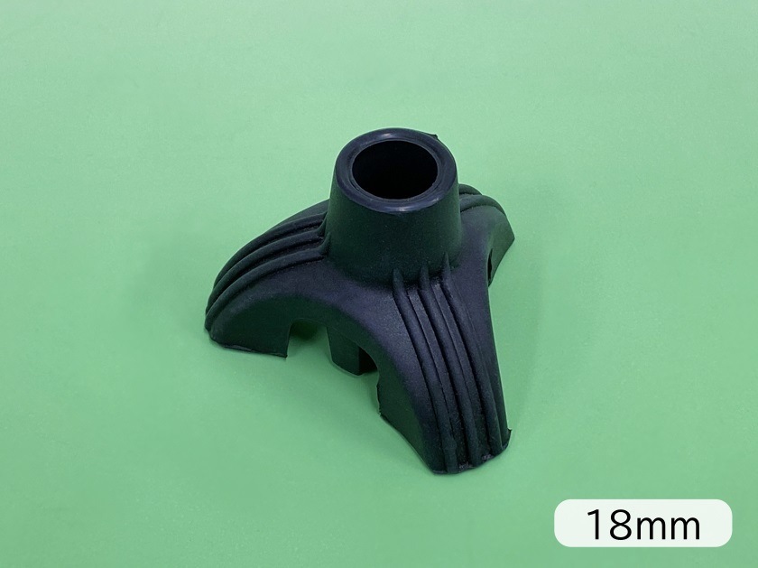 商品写真 三点式杖用石突(黒)16mm/18mm
