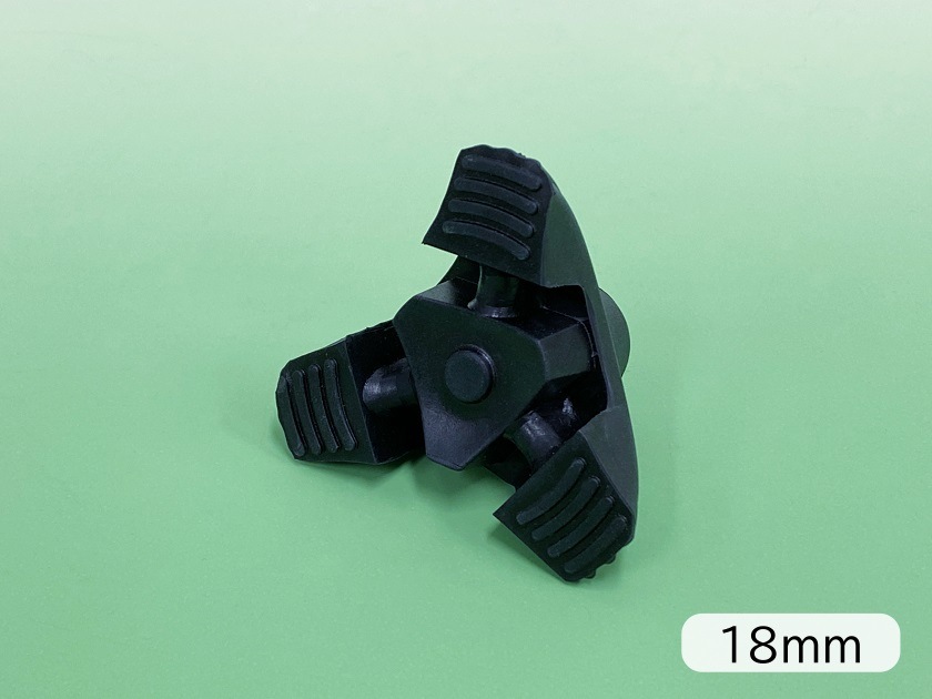 商品写真 三点式杖用石突(黒)16mm/18mm
