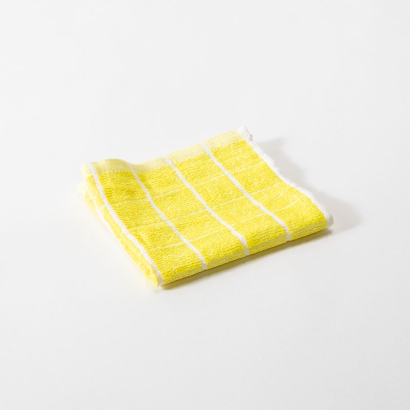 おしぼりタオル　黄格子　24枚入