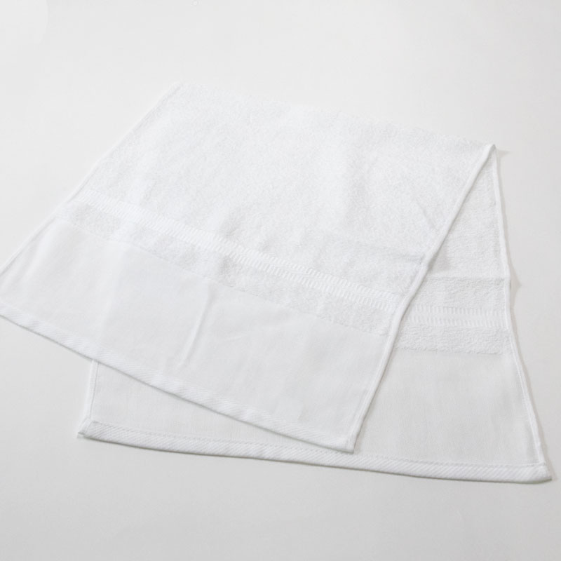 フェイスタオル　ﾍﾞ180　平地付き　白　１２枚入