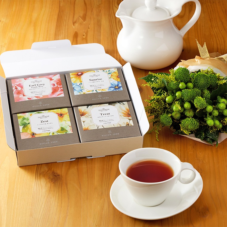 �¹���ե졼�С��ɥƥ������եȥ��å� ������5�ޡ�4���Earl Grey -Gentle Rose-��Sunrise��Zest��Treat��